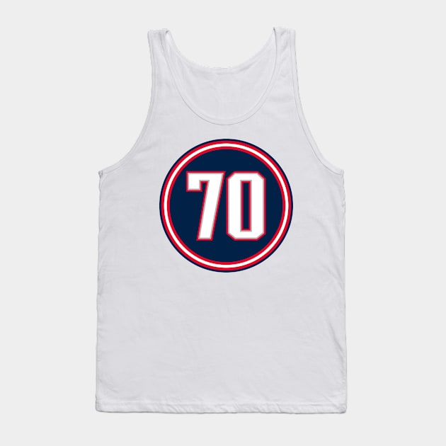 Adam Butler Number 70 Jersey New England Patriots Inspired Tank Top by naesha stores